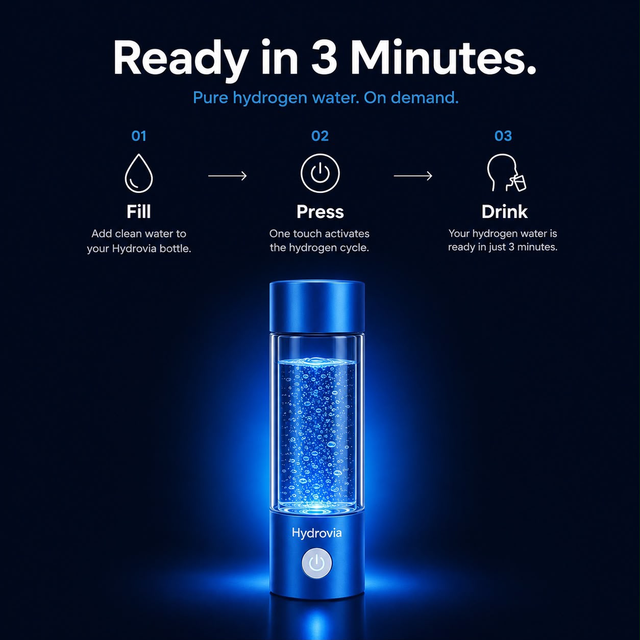 HYDROVIA Hydrogen Water Bottle